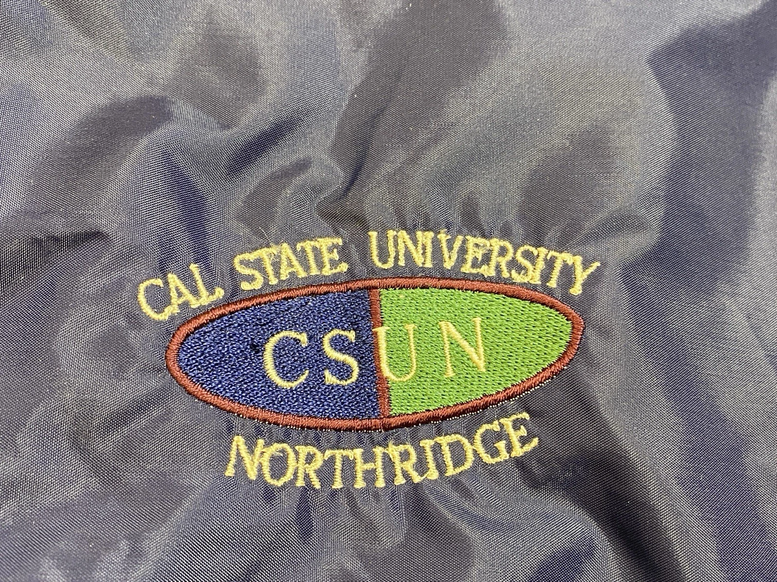 Jansport Cal State Northridge Windbreaker Mens XL Color block Vintage 90s Zip - product detail image 7