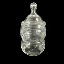 Vtg Princess House Heritage Floral 2 Tier Stacking Covered Candy Dish w/Lid 443