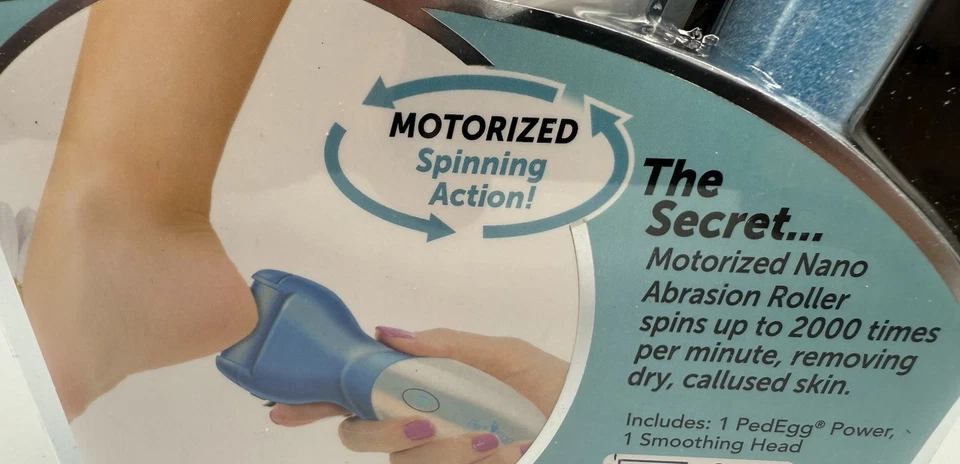 Ped Egg Power Cordless Electric Callus Remover with Bonus Smoothing Head NEW - Image 2 of 4