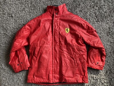 Vintage Ferrari 1999 Nylon Red Jacket Warm Parka F1 Size XL