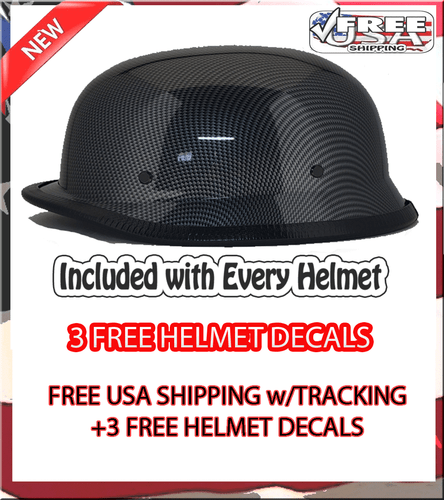 CASCO ALEMÁN DE FIBRA DE CARBONO BAJO PERFIL MOTOCICLISTA MOTOCICLETA NOVEDAD - Imagen 2 de 5