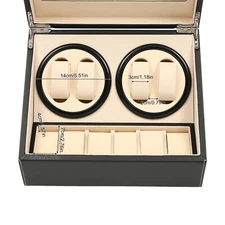 4+6 Luxury Automatic Rotation Watch Winder Leather Storage Case Display Box Gift