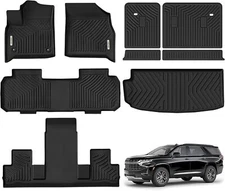Floor Mats Cargo Liner Backrest Mats For 2018-2025 Chevy Traverse All Weather