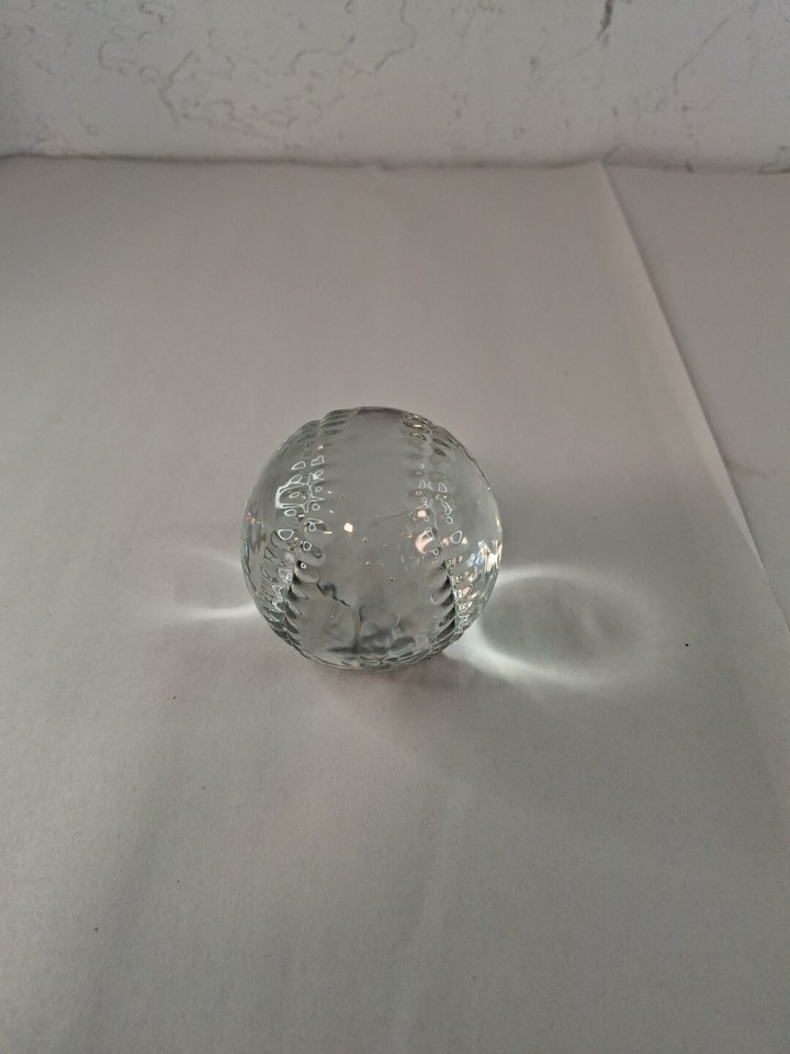 Clear glass crystal Paperweight baseball 13 oz. ) eBay