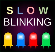 Slow Blinking LEDs Flashing Diffused  Flash 5mm LED Red Blue Yellow Green *100*