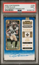 2022 Contenders - Chris Olave Rookie Ticket Autographs Blue Prizm #109 