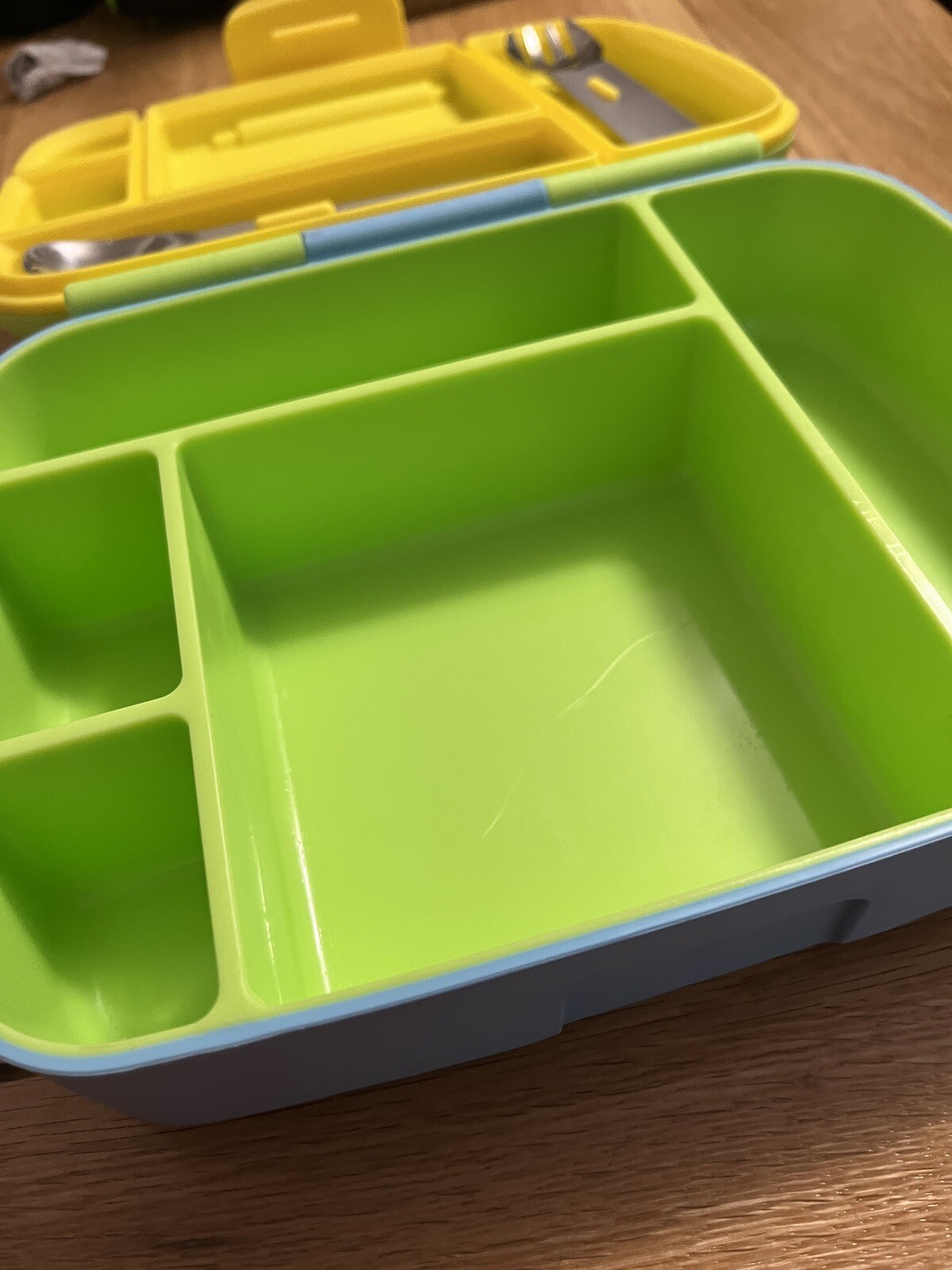 Munchkin Bento Box Multi Divider Toddler Lunch Box Snack Box Green eBay