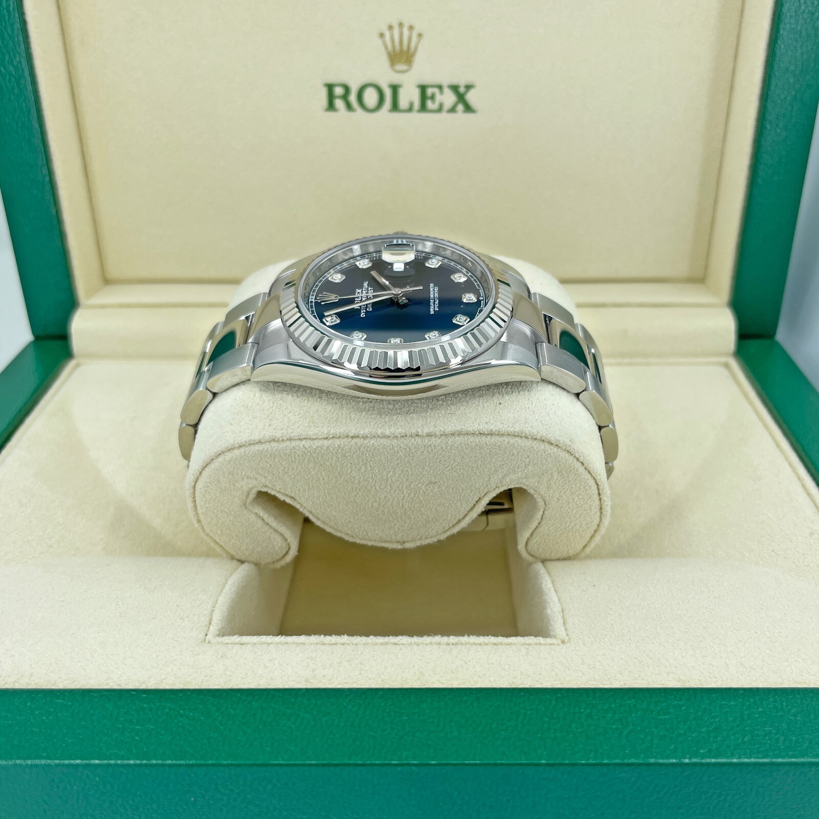 Rolex Datejust 41, Blue Diamond Dial, Oyster, Ref# 126334