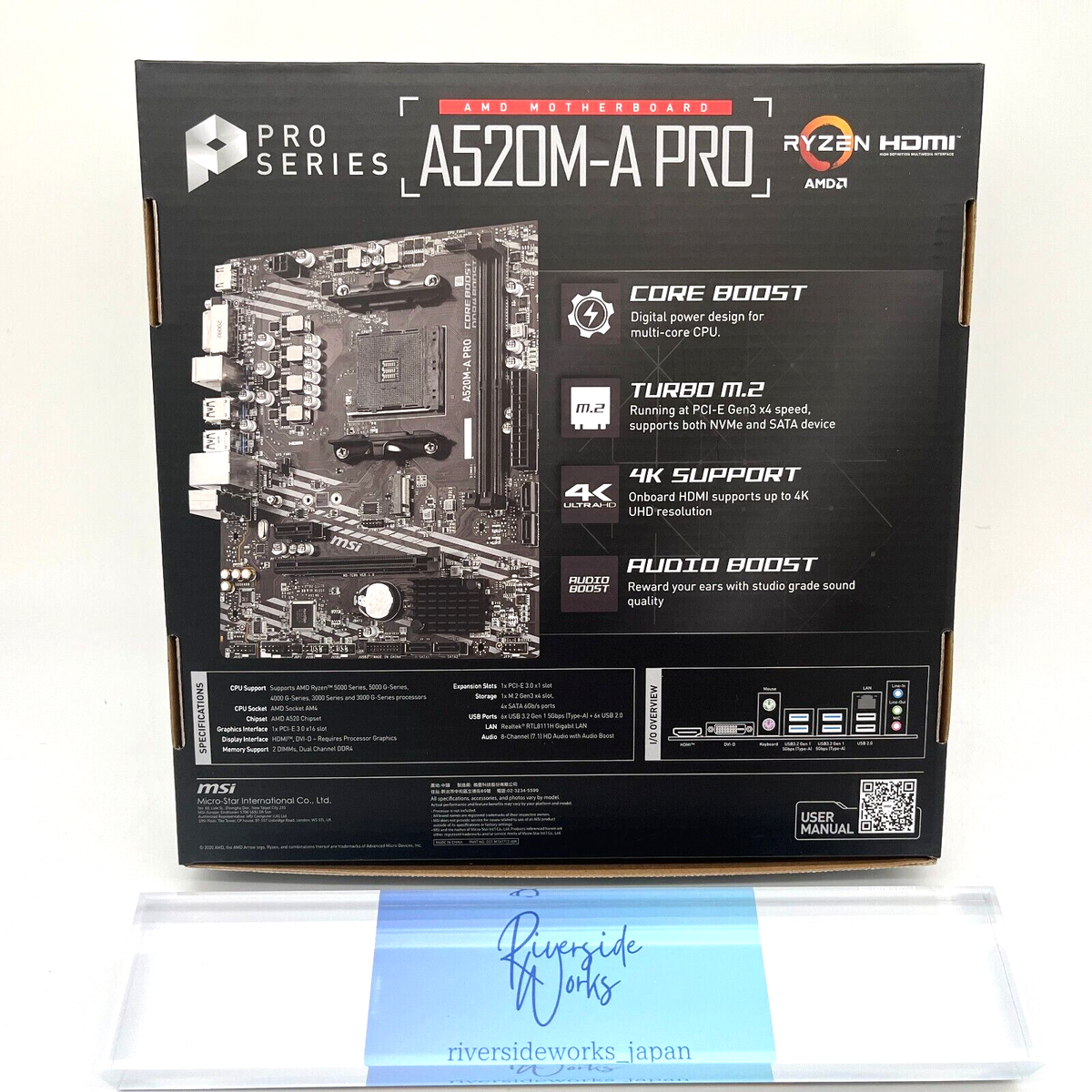 NEW MSI A520M-A PRO AM4 AMD A520 USB3.2 Gen1 Micro-ATX Motherboard