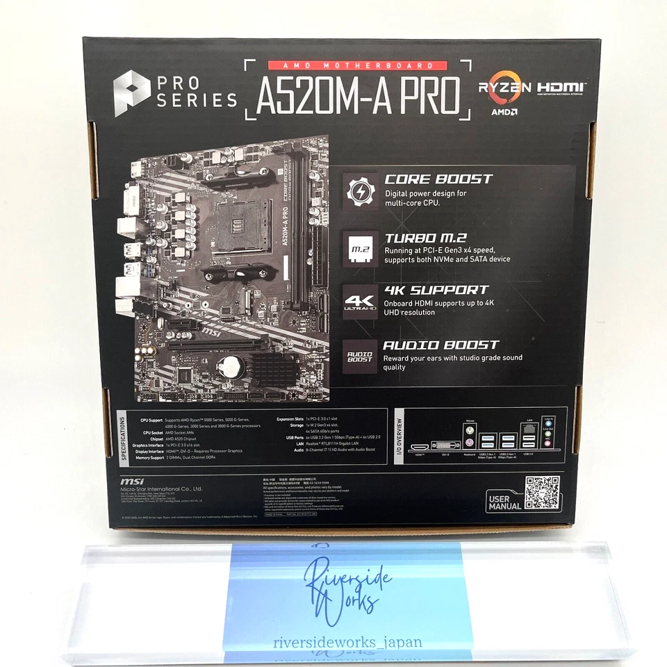 NUEVA PLACA BASE MSI A520M-A PRO AM4 AMD A520 USB3.2 Gen1 Micro-ATX - Imagen 2 de 4