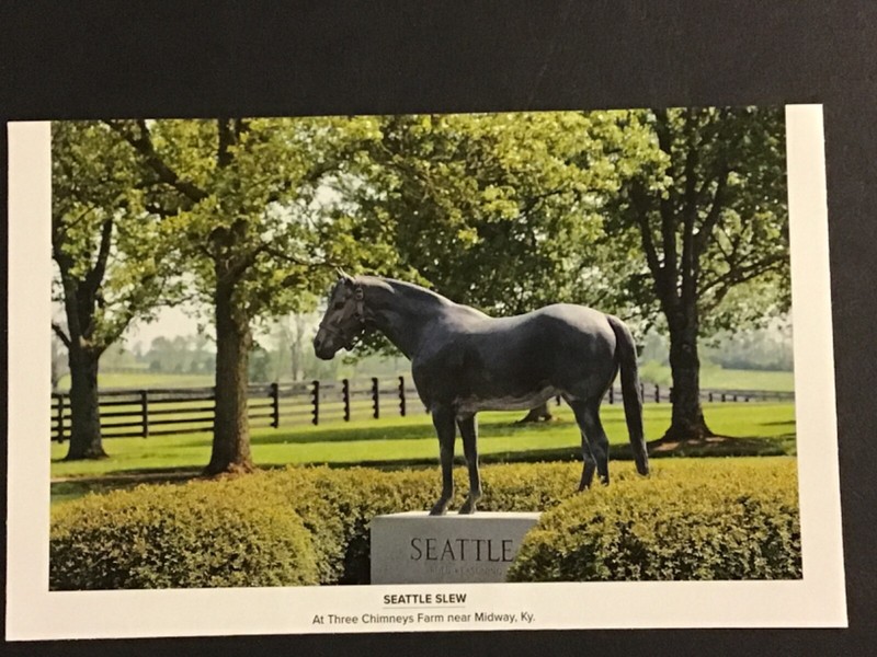 SEATTLE SLEW photo statue Horse Racing
