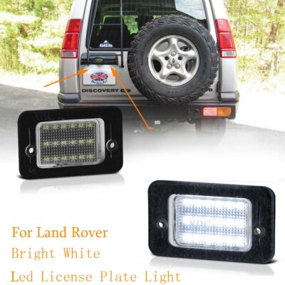 For 1994-2004 Land Rover Discovery 1 II 2 White LED License Plate Lights Lamp 2X