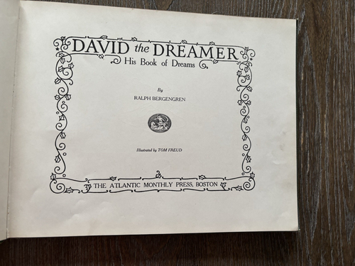 David The Dreamer 1922 First Edition Tom Seidmann Freud - Picture 2 of 18
