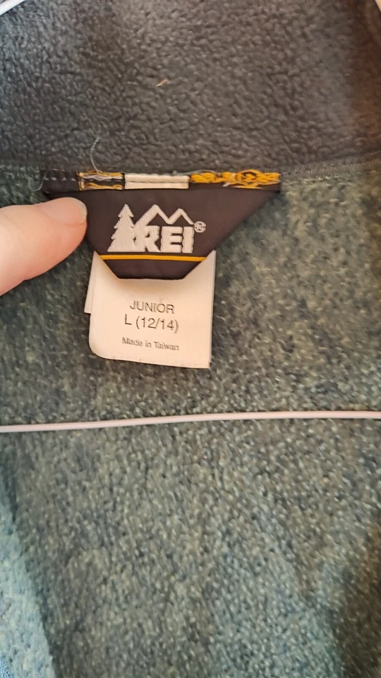 Chaleco polar verde REI Youth Junior grande 10-12 Foto 2 de 3