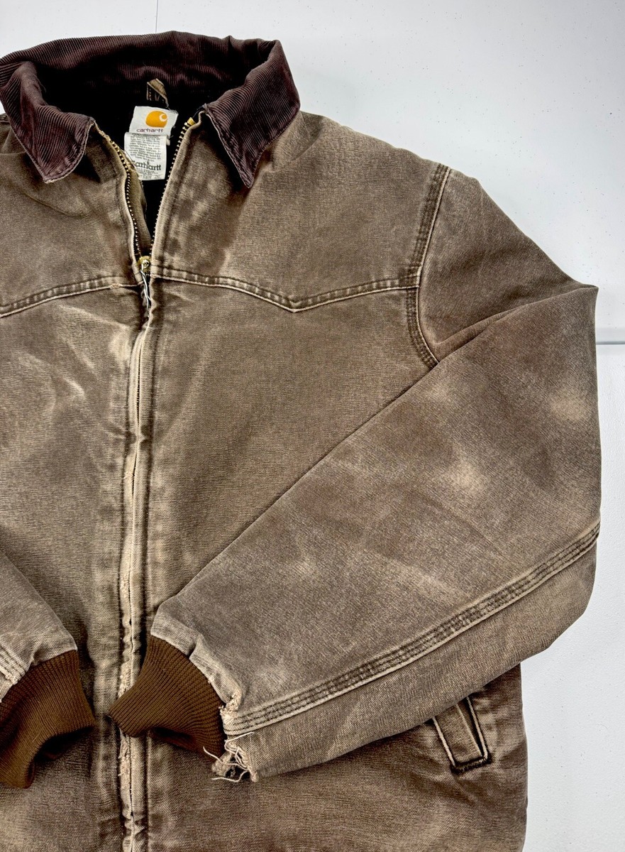 Vtg Carhartt J14 CHT Santa Fe Jacket Brown Faded Distressed Vtg Carhartt J14 CHT Santa Fe Jacket Brown Faded Distressed