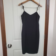 Jones New York Dress Spaghetti Strap Little Black Dress Sheath Shift Sweetheart