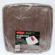 Vintage 1975 Rubbermaid Chocolate Drainboard Mat No.1120 14.75 x 14.75 NOS NEW