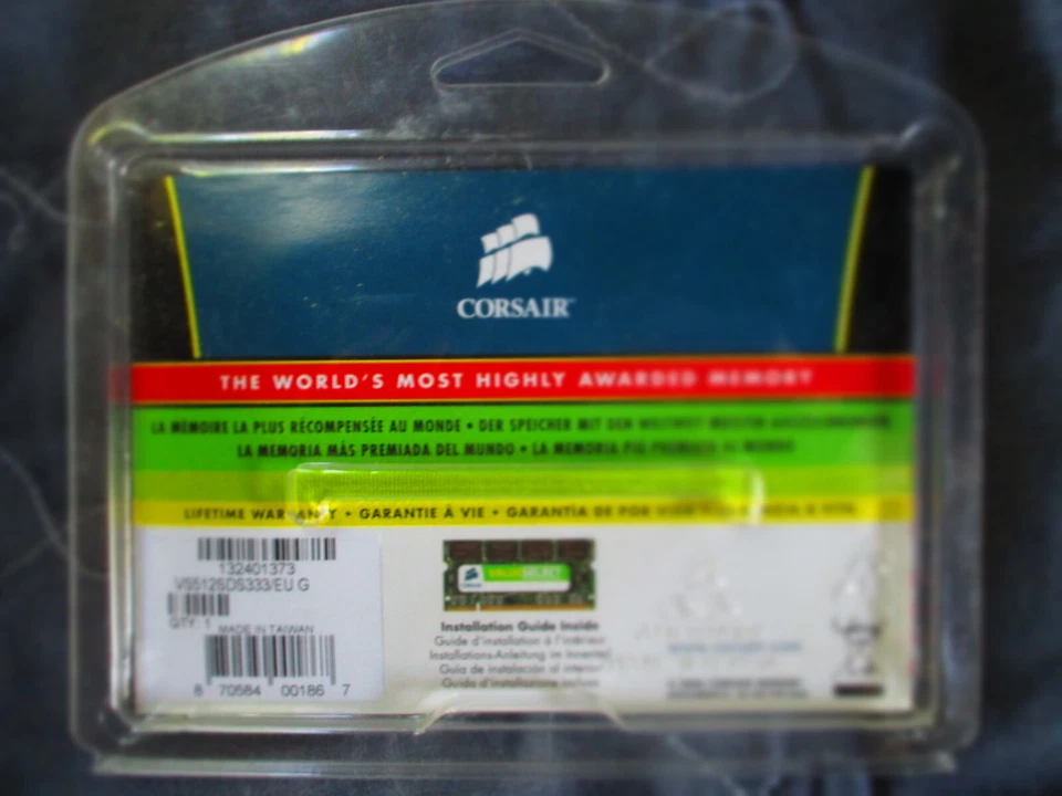 Corsair ValueSelect VS512SDS333 Notebook RAM Stick 512 MB DDR 1 333MHz - Image 2 of 4