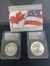 2019 Pride of Two Nations Set RCM NGC PF 70, 2 Coin Set