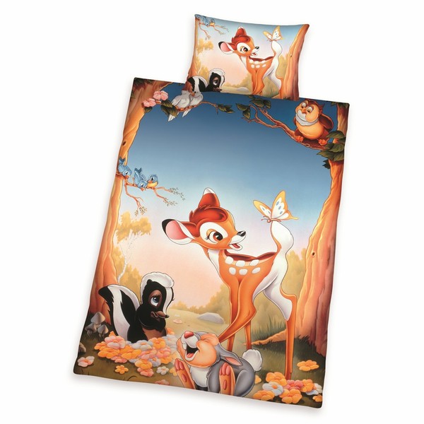 Baby BettwäSche Disney Bambi Und Klopfer 100 X 135 Cm 100% Baumwolle-image