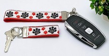 Rescue Dog Keychain Key Fob Wristlet Key Chains backpack zipper pull Gift Pet