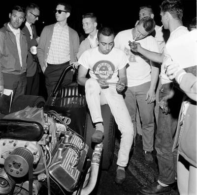 Drag Races - Lions Drag Strip Fred Lear RACING OLD PHOTO
