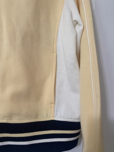 Vintage Fuda Women’s Yellow W Black And Ivory Sweat-Track Jacket Size Large - Picture 3 of 9