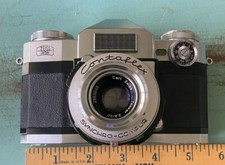 Vintage Zeiss Contaflex Camera with 2.8/50 Lense and Original Case