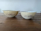 Vintage Pyrex Forest Fancies Mushroom Mixing Bowls 442 443(Rare) 1.5L 2.5L