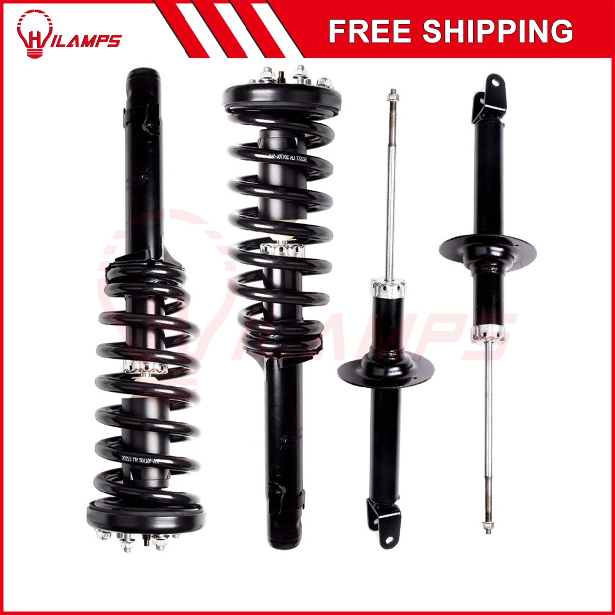 For Honda Accord 2008-2012 (2) Front Complete Struts & (2) Rear Shock Absorber