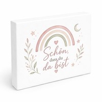 Holzbild In 28X21 Cm SchöN - In Sanften Pastellfarben Holzdeko Mit Spruch: