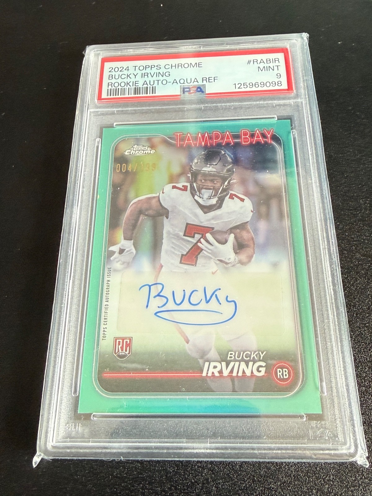 2024 Topps Chrome - Rookie Bucky Irving Aqua Auto /199 RC Buccaneers