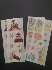Creative Memories  Lot of Four Studio Stickers  2" x 5"  Presents And Flowers
