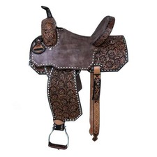 Western Barrel Racing Wooden Tree Racer Horse Saddle Trail Equestrian
