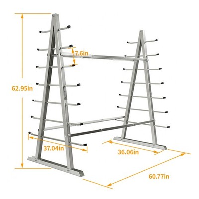 Heavy Duty Steel Horizontal Storage Rack with 7-Tier For Lumber