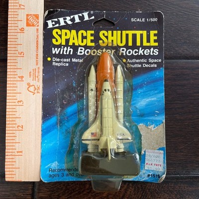 ERTL Space Shuttle with Booster Rockets Die Cast Toy #1515 Vtg 1992 NOS 1/500