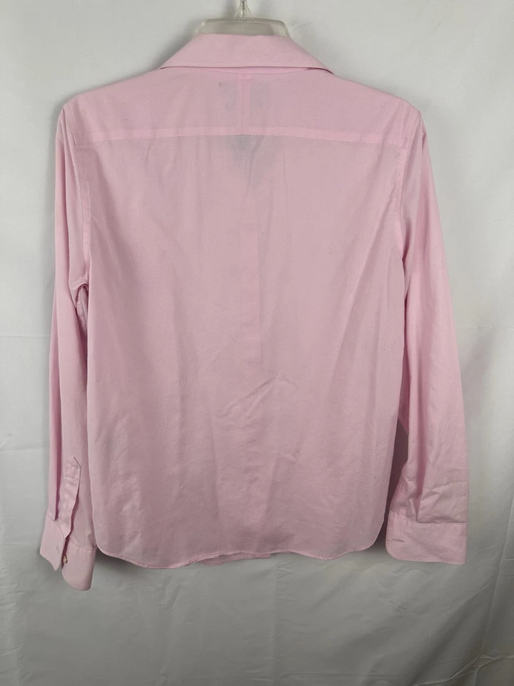Camisa feminina Ralph Lauren manga longa sem ferro 100% algodão rosa tamanho médio nova com etiquetas - Imagem 3 de 3