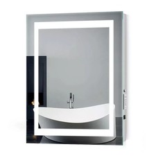 Quavikey 500x700mm LED Illuminated Bathroom Mirror with Shaver Socket
