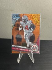 2023 Bowman University Chrome #109 Julian Fleming Orange Shimmer Refractor #/25