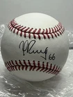 Yasiel Puig Autograph Baseball OMLB COA Los Angeles Dodgers