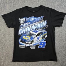 Chase Elliott Shirt Mens Medium 2020 NASCAR Cup Series Champion Black Hendrick
