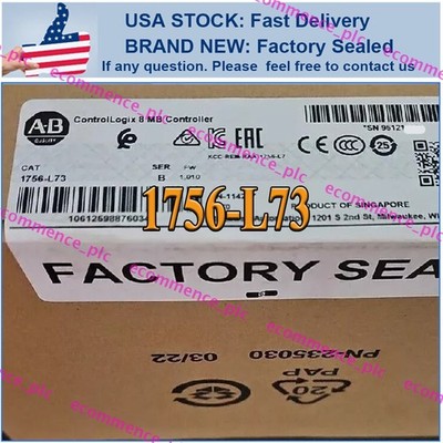 New Sealed NEW PLC AB 1756-L73 /B ControlLogix Logix5573 Processor 1PCS