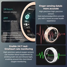 2025 New Smart Ring For Women, Health  Fitness Tracker With Heart Rate, Blood O