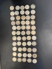 (55) Total 1937 to 1964  Roosevelt 90% Silver Dimes Coins Old Rare Lot