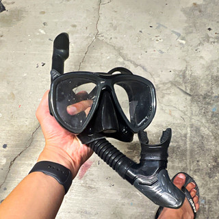 Aqua Lung DIVA Black Dive Mask & Snorkel Set for Snorkeling and Diving