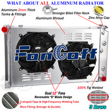 Cc162 3row Radiatorshroud Fan For 1970-81 Chevy Camaro 1978-87 Monte Carlo