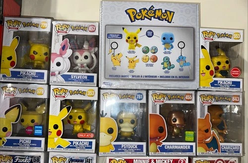 Pokemon Funko Pop Lot of 9 (Charmander, Pikachu, Squirtle, Psyduck, Pichu) NM/M