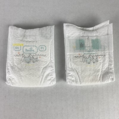 PAMPERS Preemie Swaddlers P3 Tiny Diapers 2 Count 1.8 lb .8 kg Reborn 7-10  Baby