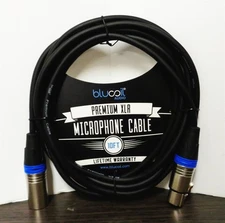 Blucoil Audio ~ 10ft Microphone Cable ~ XLR 3-pin Male/Female Connectors