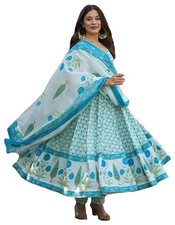 Women's Rayon Viscose Printed Anarkali Kurta with Pant  Dupatta  Anarkali Suit